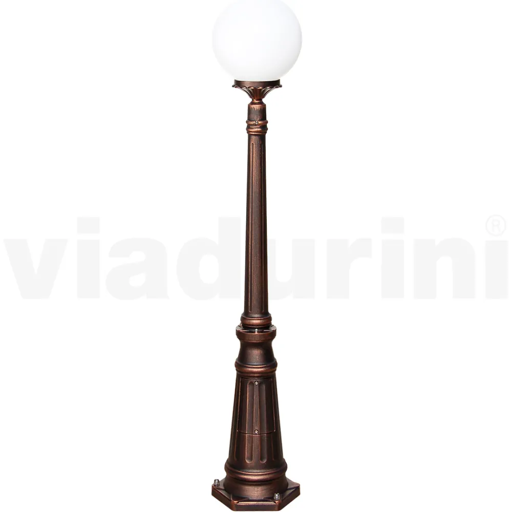 Viadurini Lighting Gartenlampion-145 cm hohe Straßenlaterne aus schwarzem Acryl und Aluminium, hergestellt in Italien - Trovanero