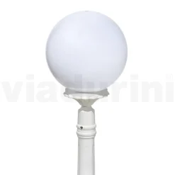 Viadurini Lighting Gartenlampion-110 cm hohe Straßenlaterne aus weißem Acryl und Aluminium, hergestellt in Italien - Trovabianco
