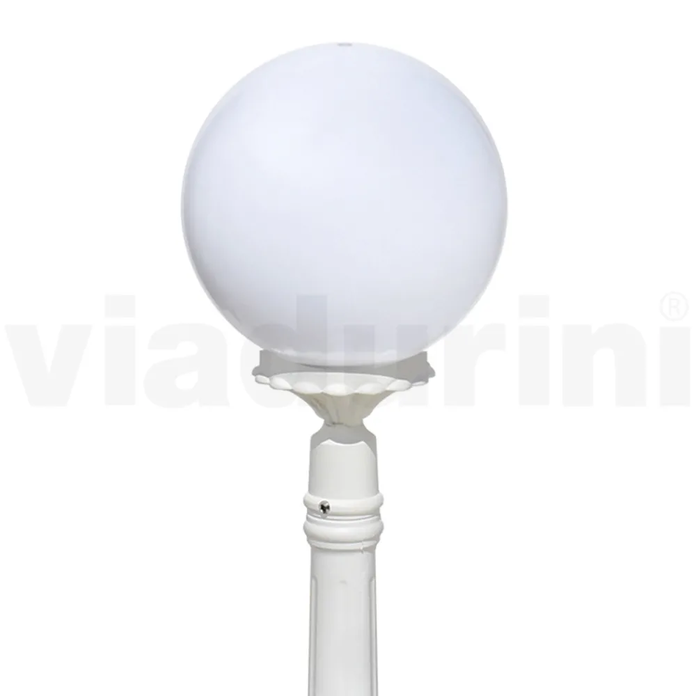 Viadurini Lighting Gartenlampion-110 cm hohe Straßenlaterne aus weißem Acryl und Aluminium, hergestellt in Italien - Trovabianco