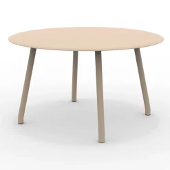 Viadurini in the Garden Gartentische Aus Aluminium-130 cm Runder Aluminiumtisch für den Außenbereich in verschiedenen Ausführungen - Resplendent