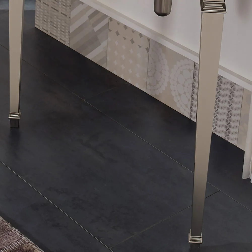 Viadurini Bathroom Vintage Waschbecken|Keramikwaschbecken-90 cm Vintage Badezimmerkonsole, weiße Keramik, mit Füßen Made in Italy - Nausica