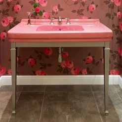 Viadurini Bathroom Vintage Waschbecken|Keramikwaschbecken-105 cm Vintage weiße Keramik-Badezimmerkonsole mit Füßen, Made in Italy - Marwa