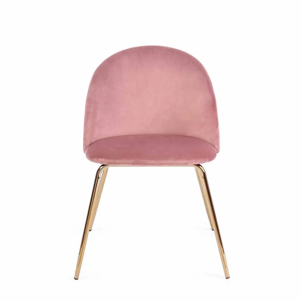 Viadurini Living Moderne Stühle-4 Designstühle aus Samt mit Stahlkonstruktion Homemotion - Dania