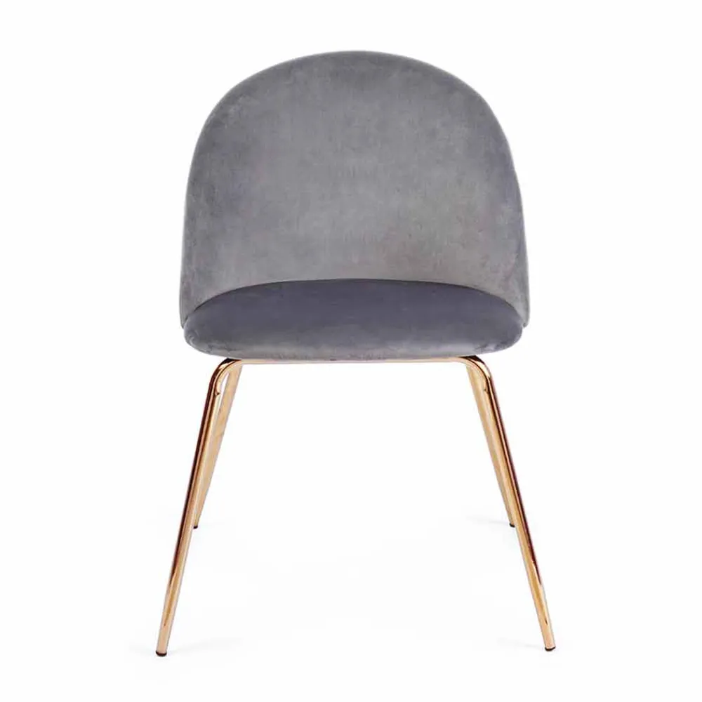 Viadurini Living Moderne Stühle-4 Designstühle aus Samt mit Stahlkonstruktion Homemotion - Dania