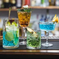 Viadurini Kitchen Italienisches Kristallgeschirr-12 doppelte altmodische Bechergläser aus luxuriösem Öko-Kristall - Destino