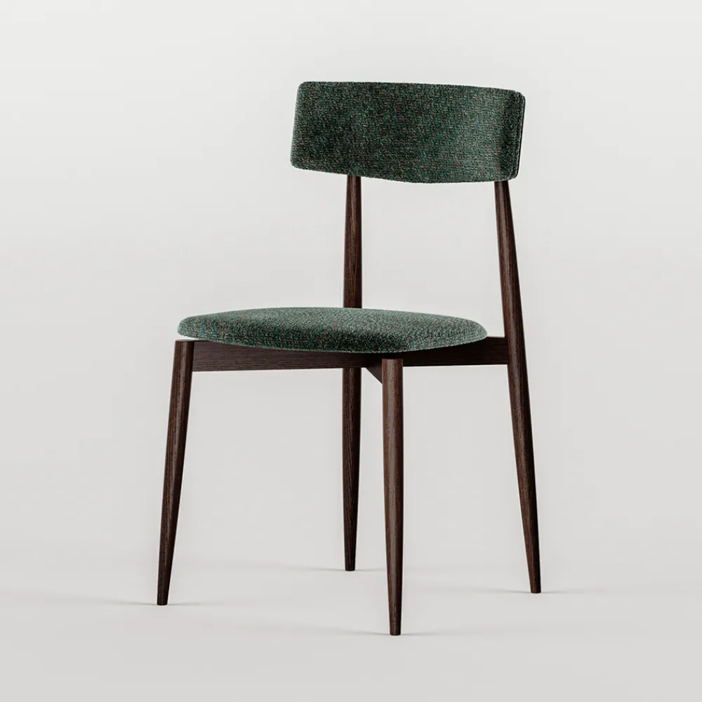 Viadurini Living Moderne Stühle-4 Esszimmerstühle aus massivem Eschenholz und Stoff, hergestellt in Italien – Sulu