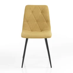 Viadurini Living Moderne Stühle-4 Esszimmerstühle aus pflegeleichtem Stoff und Metallbeinen - Lazio