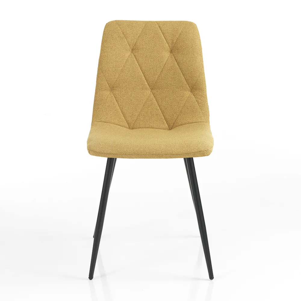 Viadurini Living Moderne Stühle-4 Esszimmerstühle aus pflegeleichtem Stoff und Metallbeinen - Lazio