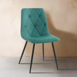 Viadurini Living Moderne Stühle-4 Esszimmerstühle aus pflegeleichtem Stoff und Metallbeinen - Lazio