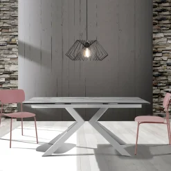 Viadurini Living Moderne Stühle-4 Esszimmerstühle aus Stahl und Polypropylen - Aquila