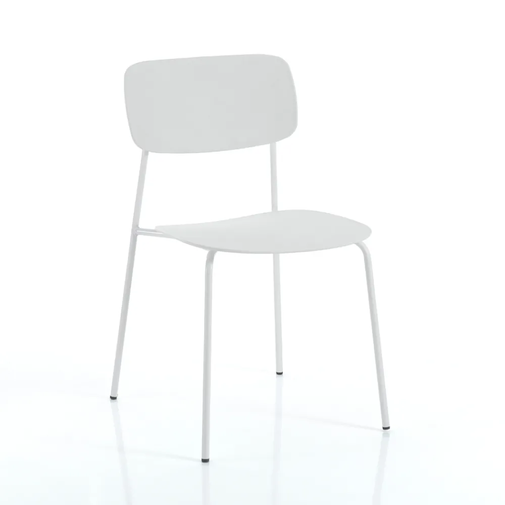 Viadurini Living Moderne Stühle-4 Esszimmerstühle aus Stahl und Polypropylen - Aquila