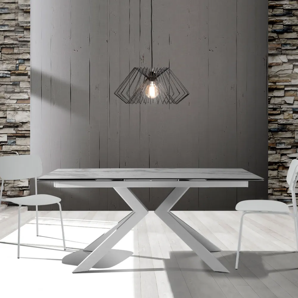 Viadurini Living Moderne Stühle-4 Esszimmerstühle aus Stahl und Polypropylen - Aquila