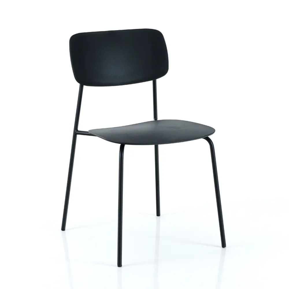 Viadurini Living Moderne Stühle-4 Esszimmerstühle aus Stahl und Polypropylen - Aquila