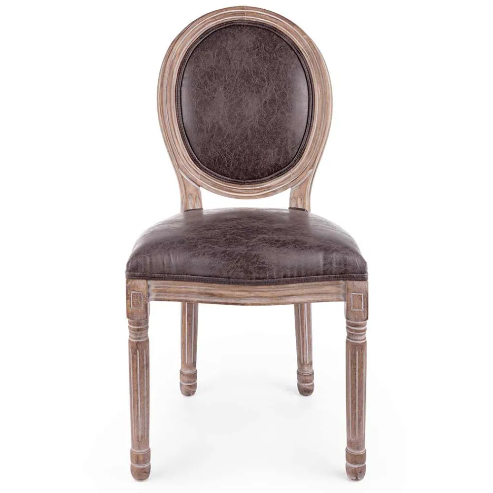 Viadurini Living Klassische Stühle-2 Esszimmerstühle im klassischen Design aus Polyester Homemotion - Dalida