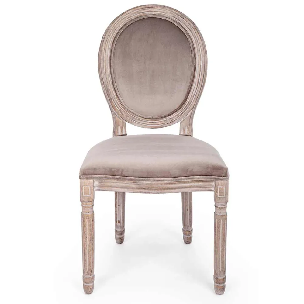 Viadurini Living Klassische Stühle-2 Esszimmerstühle im klassischen Design aus Polyester Homemotion - Dalida