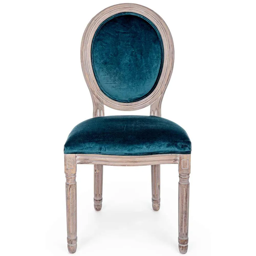 Viadurini Living Klassische Stühle-2 Esszimmerstühle im klassischen Design aus Polyester Homemotion - Dalida