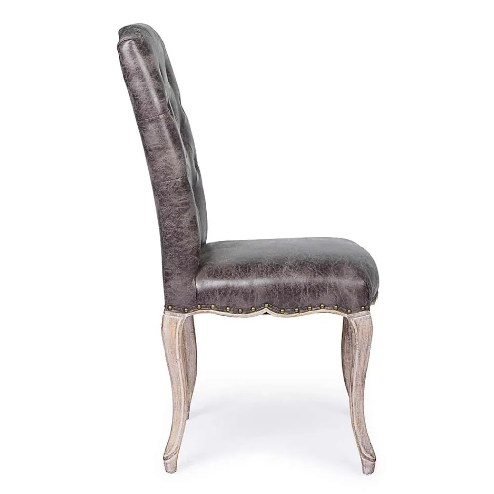 Viadurini Living Klassische Stühle-2 Esszimmerstühle mit gepolstertem und gepolstertem Sitz Homemotion - Mania