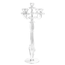 Viadurini Living Kerzenständer-5 Flammen transparenter Plexiglaskandelaber Made in Italy - Paolino