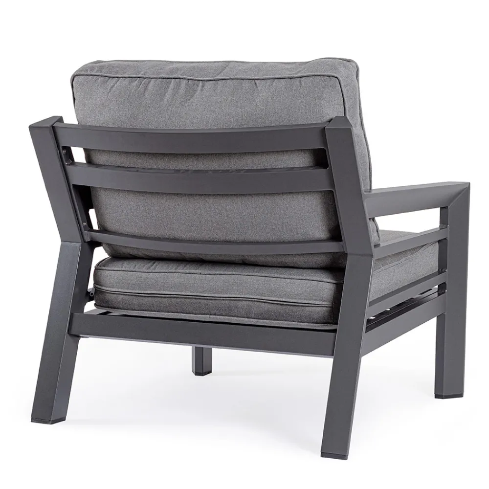 Viadurini in the Garden Metallsessel-2 Gartensessel aus Aluminium und Stoffsitzkissen - Point