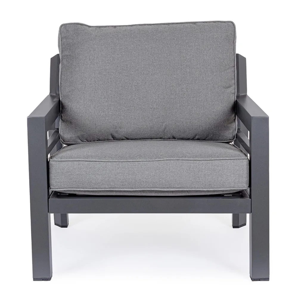 Viadurini in the Garden Metallsessel-2 Gartensessel aus Aluminium und Stoffsitzkissen - Point