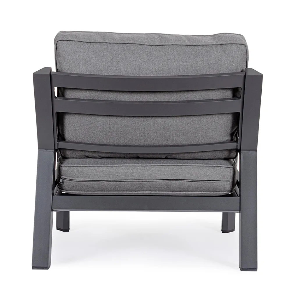 Viadurini in the Garden Metallsessel-2 Gartensessel aus Aluminium und Stoffsitzkissen - Point