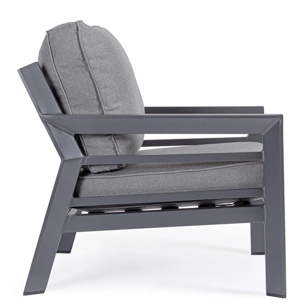 Viadurini in the Garden Metallsessel-2 Gartensessel aus Aluminium und Stoffsitzkissen - Point