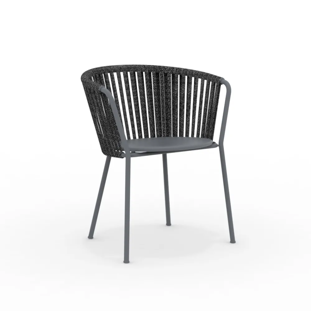 Viadurini in the Garden Metallsessel-2 Gartensessel aus Edelstahl und mit Seilrücken - Luxura