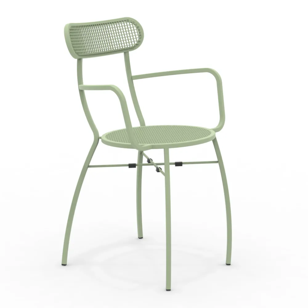 Viadurini in the Garden Metallsessel-4 Gartensessel aus Metall in verschiedenen Farben Made in Italy - Hedge