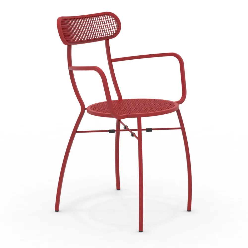 Viadurini in the Garden Metallsessel-4 Gartensessel aus Metall in verschiedenen Farben Made in Italy - Hedge