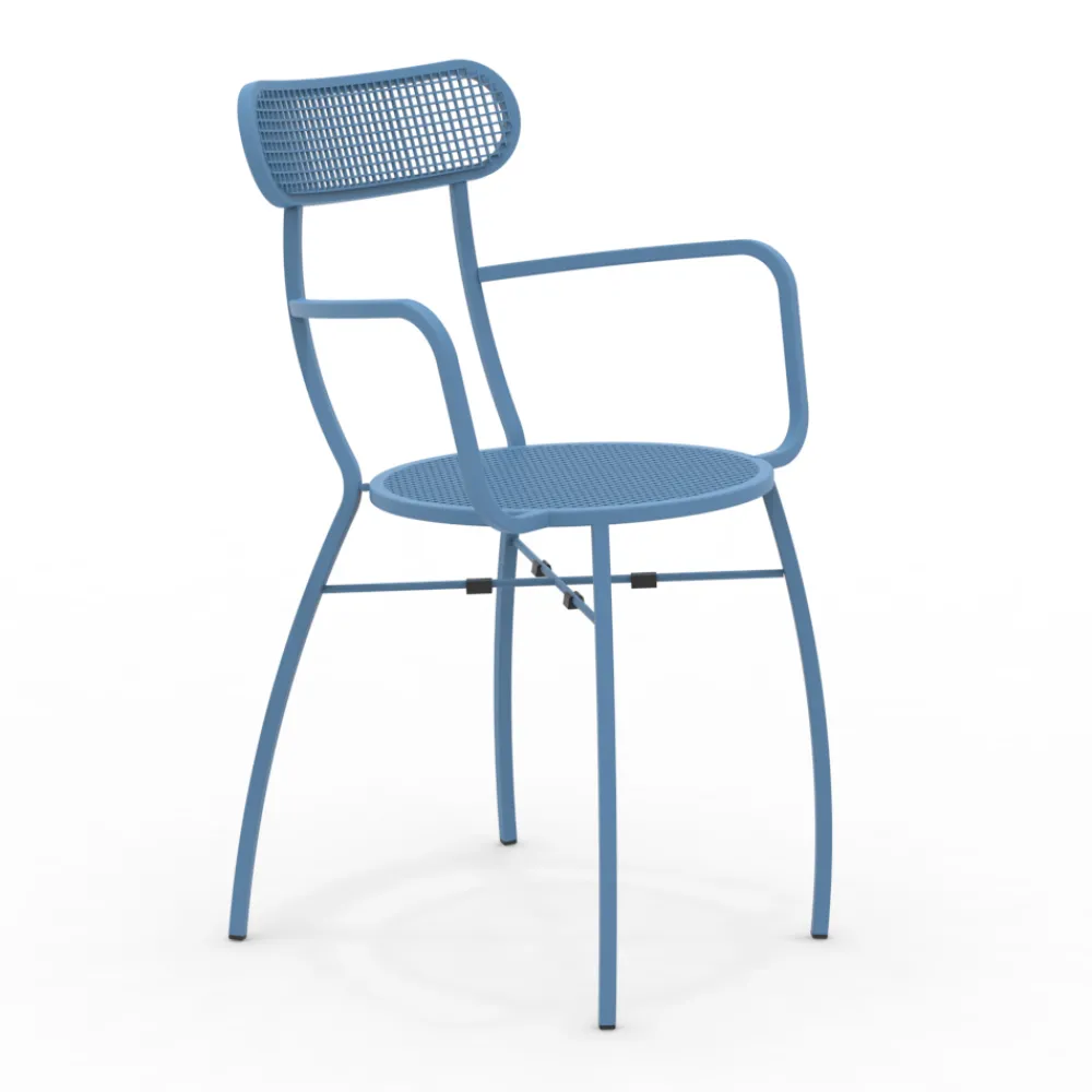 Viadurini in the Garden Metallsessel-4 Gartensessel aus Metall in verschiedenen Farben Made in Italy - Hedge