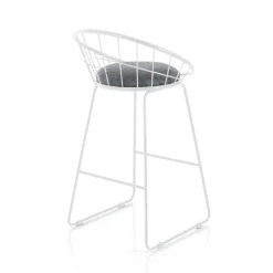 Viadurini Living Küchenhocker-2 gepolsterte Hocker und Stahlkonstruktion in verschiedenen Ausführungen – Torio