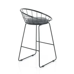 Viadurini Living Küchenhocker-2 gepolsterte Hocker und Stahlkonstruktion in verschiedenen Ausführungen – Torio