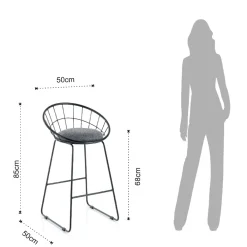 Viadurini Living Küchenhocker-2 gepolsterte Hocker und Stahlkonstruktion in verschiedenen Ausführungen – Torio