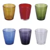Viadurini Kitchen Gläser Set-12 Gläser 330 ml aus Glas in verschiedenen Farben - Brosche