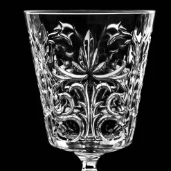 Viadurini Kitchen Italienisches Kristallgeschirr-12 Gläser für Wasser-, Getränke- oder Cocktaildesign in dekoriertem Öko-Kristall - Destino