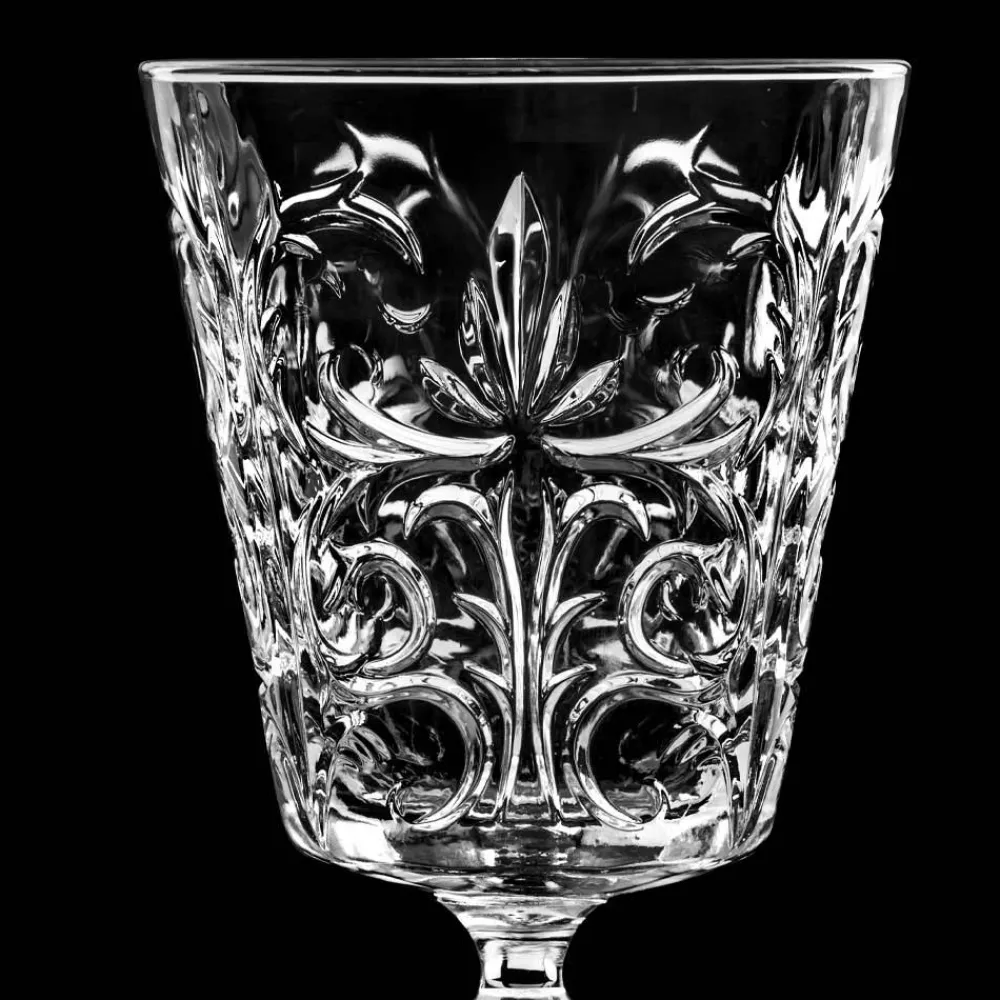 Viadurini Kitchen Italienisches Kristallgeschirr-12 Gläser für Wasser-, Getränke- oder Cocktaildesign in dekoriertem Öko-Kristall - Destino