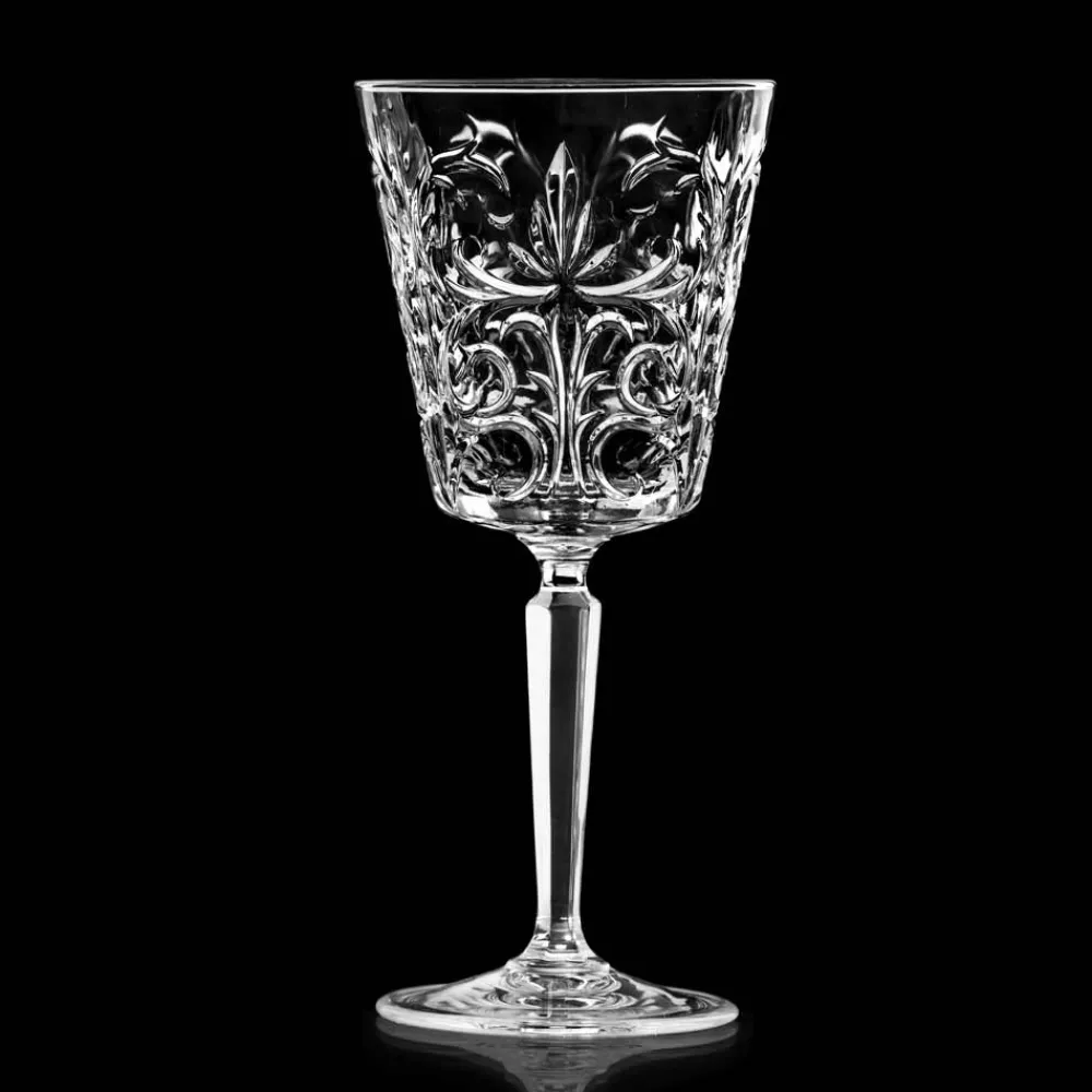 Viadurini Kitchen Italienisches Kristallgeschirr-12 Gläser für Wasser-, Getränke- oder Cocktaildesign in dekoriertem Öko-Kristall - Destino