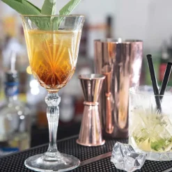 Viadurini Kitchen Italienisches Kristallgeschirr-12 Gläser Wein, Wasser, Cocktail im ökologischen Kristall-Vintage-Stil - Cantabile