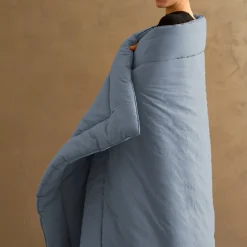 Viadurini Textile Decke-350 gr/m2 Bettwärmer für Doppelbett aus reiner, stückgefärbter Baumwolle – Delicacy