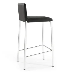 Viadurini Living Küchenhocker-2 Hocker aus schwarzem Stoff und silbernen Stahlbeinen, hergestellt in Italien – Cadente