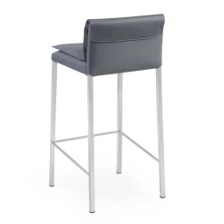 Viadurini Living Küchenhocker-2 Hocker aus Stoff und Stahlbeinen in Silber, hergestellt in Italien – Glitzer