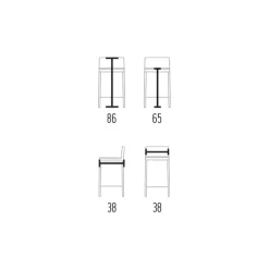 Viadurini Living Küchenhocker-2 Hocker aus Stoff und Stahlbeinen in Silber, hergestellt in Italien – Glitzer