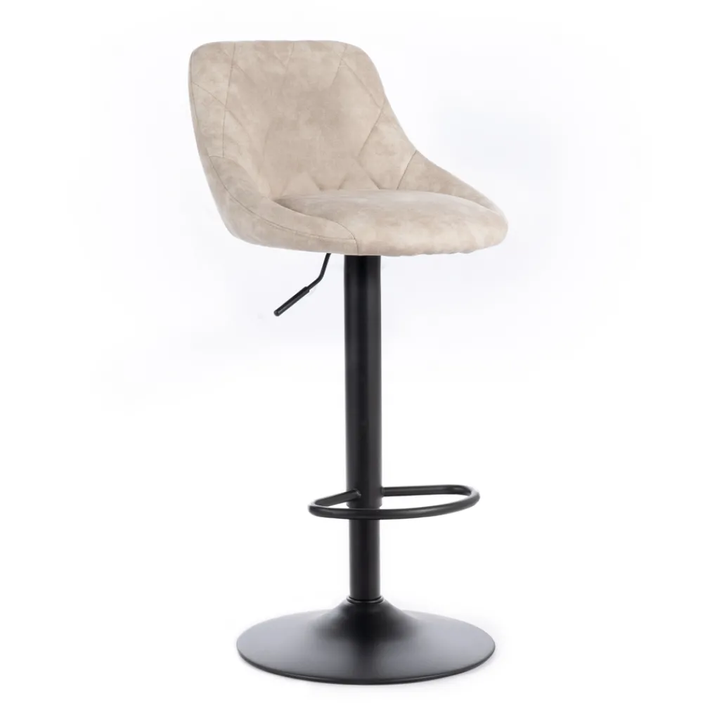 Viadurini Living Küchenhocker-2 Hocker mit Gaslift, Mikrofasersitz und Metallstruktur - Abbey