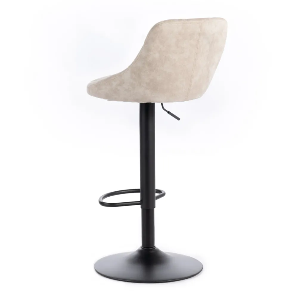 Viadurini Living Küchenhocker-2 Hocker mit Gaslift, Mikrofasersitz und Metallstruktur - Abbey