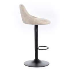 Viadurini Living Küchenhocker-2 Hocker mit Gaslift, Mikrofasersitz und Metallstruktur - Abbey