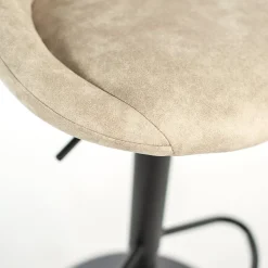 Viadurini Living Küchenhocker-2 Hocker mit Gaslift, Mikrofasersitz und Metallstruktur - Abbey