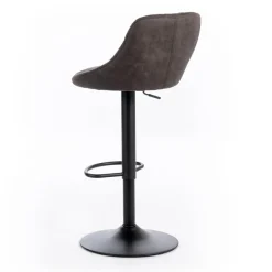 Viadurini Living Küchenhocker-2 Hocker mit Gaslift, Mikrofasersitz und Metallstruktur - Abbey