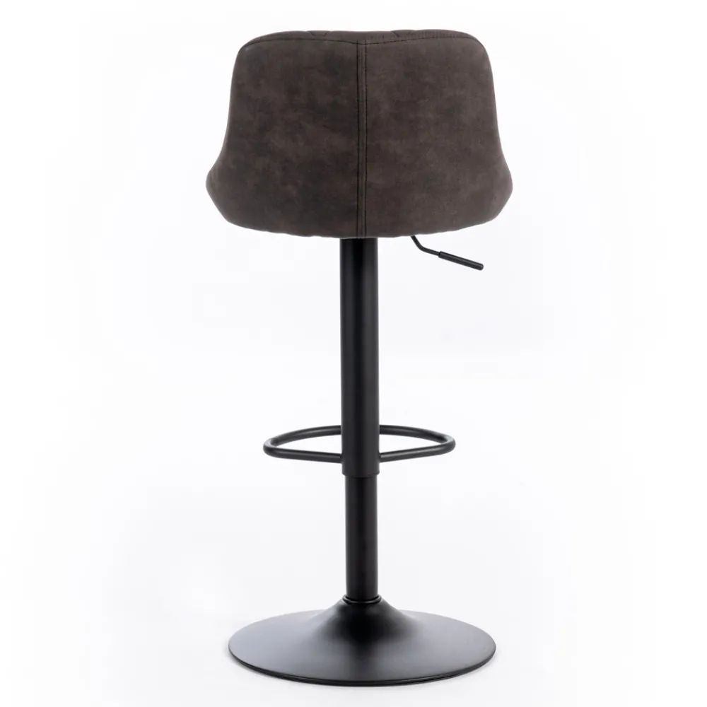 Viadurini Living Küchenhocker-2 Hocker mit Gaslift, Mikrofasersitz und Metallstruktur - Abbey