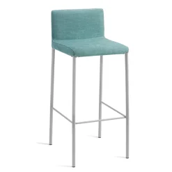 Viadurini Living Küchenhocker-2 Hocker mit niedriger Rückenlehne aus Sky-Stoff, hergestellt in Italien – Delfino