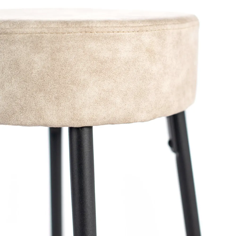 Viadurini Living Küchenhocker-2 Hocker mit Sitz aus Mikrofaserstoff und Metallstruktur - Ronik